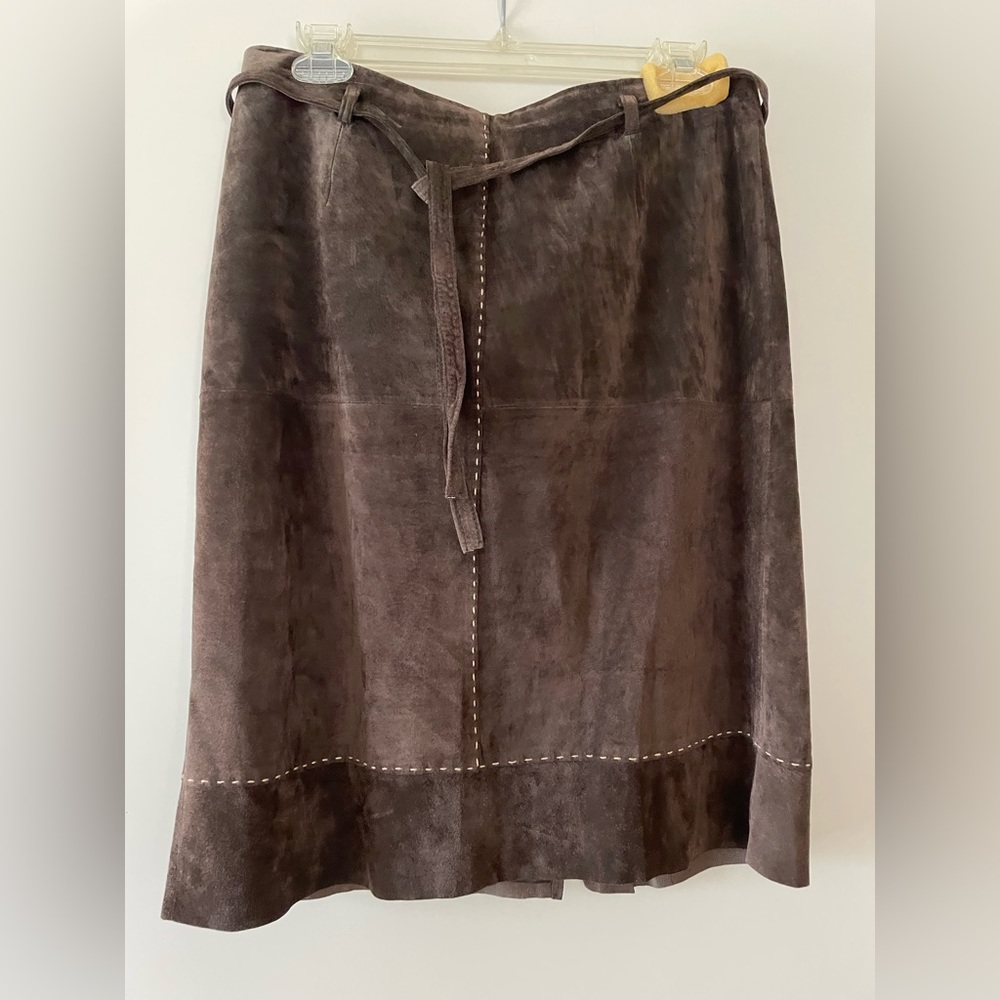 Genuine leather skirt